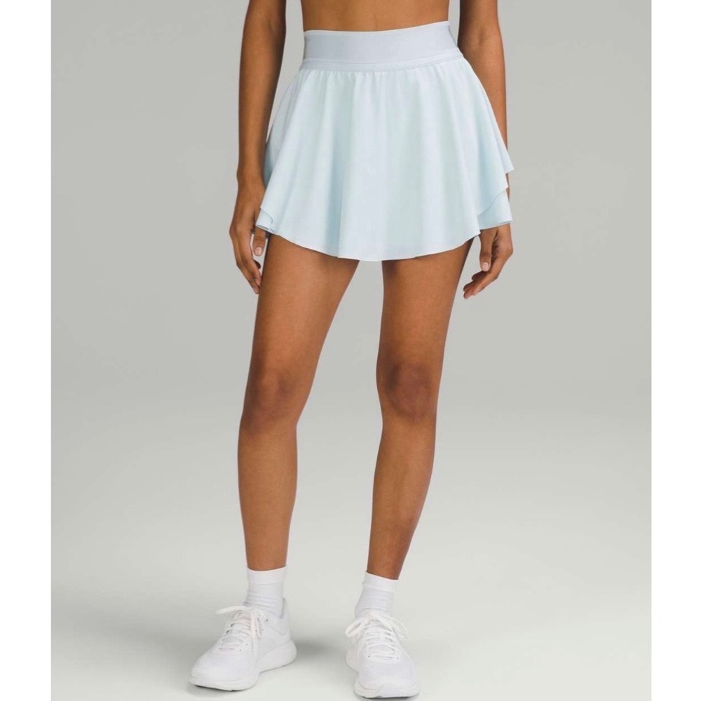 Lululemon Court Rival High-Rise Skirt Blue Tennis Skort Size 10 LW8ABTR